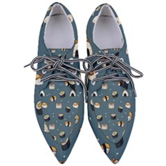 Sushi Pattern Pointed Oxford Shoes by Jancukart