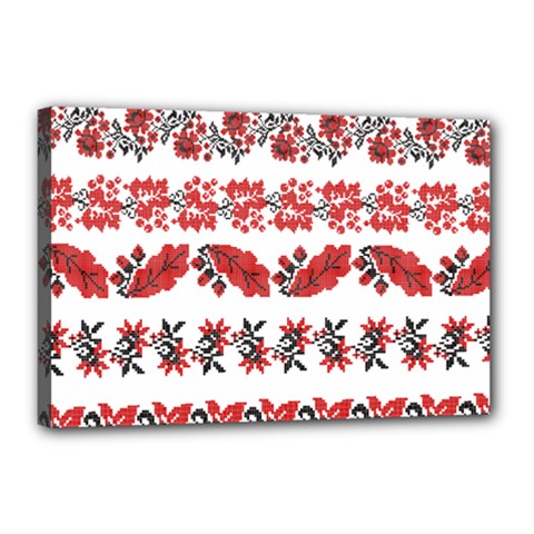Vectors Ukraine Scheme Pattern Kit Canvas 18  X 12  (stretched) by Amaryn4rt