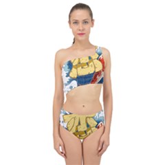 Wave Fish Koi Splash Character Spliced Up Two Piece Swimsuit by Amaryn4rt