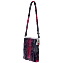 Stranger Things Fantasy Dark  Red Multi Function Travel Bag by Amaryn4rt