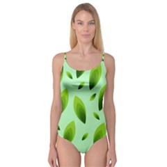 Background Pattern Leaves Nature Camisole Leotard  by Amaryn4rt