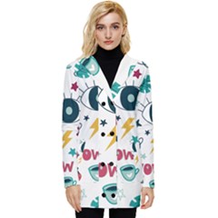 Wallpaper Background Cute Design Button Up Hooded Coat  by Amaryn4rt