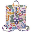 Abstract Pattern Background Flap Top Backpack View3