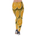 Orange Slices Cross Sections Pattern Velvet Leggings View2