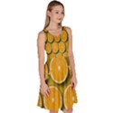 Orange Slices Cross Sections Pattern Knee Length Skater Dress With Pockets View3