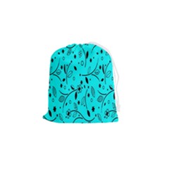 Flower Texture Textile Drawstring Pouch (small) by artworkshop