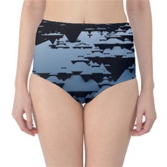 Illustration Background Pattern Modernart Classic High-waist Bikini Bottoms by Wegoenart