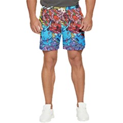 Graffiti-wall-mural-painting-arts Men s Runner Shorts by Simbadda