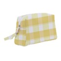 White and yellow plaids Wristlet Pouch Bag (Medium) View1