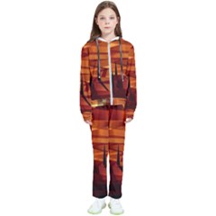 Illustration Golden Tuscany Brown Orange Kids  Tracksuit by Wegoenart