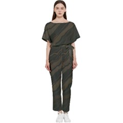 Illustration Background Abstract Wallpaper Pattern Batwing Lightweight Chiffon Jumpsuit by Wegoenart