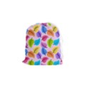 Pattern Illustration Background Abstract Leaves To Dye Drawstring Pouch (Small) View1