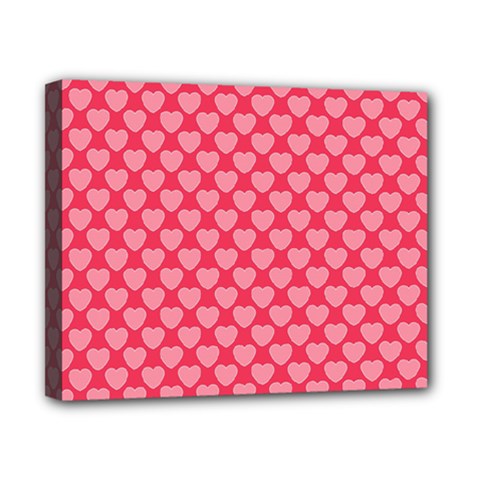 Valentine Lobe Hearts Background Seamless Tile Canvas 10  X 8  (stretched) by Wegoenart