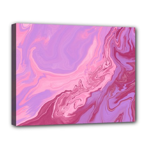 Illustration Art Pink Design Wallpaper Canvas 14  X 11  (stretched) by Wegoenart