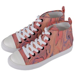 Illustration Background Light Abstract Texture Women s Mid-top Canvas Sneakers by Wegoenart