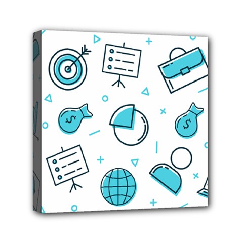 Pattern Business Graphics Seamless Mini Canvas 6  X 6  (stretched) by Wegoenart