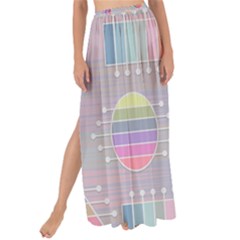 Illustration Pastel Shape Geometric Maxi Chiffon Tie-up Sarong by Wegoenart
