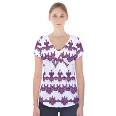 Illustration Geometric Art Dividers Digital Art Short Sleeve Front Detail Top by Wegoenart