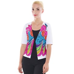 Im Fourth Dimension Colour 30 Cropped Button Cardigan by imanmulyana