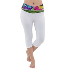 Im Fourth Dimension Colour 30 Lightweight Velour Capri Yoga Leggings by imanmulyana