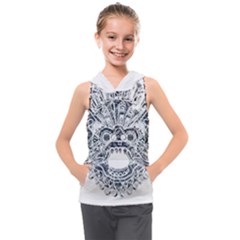 Im Fourth Dimension Black White 36 Kids  Sleeveless Hoodie by imanmulyana