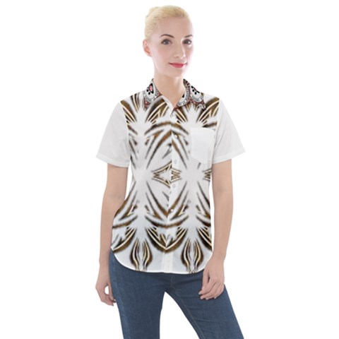 Im Fourth Dimension Colour 38 Women s Short Sleeve Pocket Shirt by imanmulyana