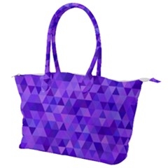 Illustration Purple Triangle Purple Background Canvas Shoulder Bag by Wegoenart
