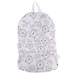 Illustration Background Pattern Texture Clock Foldable Lightweight Backpack by Wegoenart