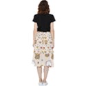 Illustration Bear Cartoon Background Pattern Frill Hi Low Chiffon Skirt View2