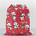 Rabbit Background Cartoon Drawstring Bag (Small) View2