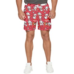 Rabbit Background Cartoon Men s Runner Shorts by Sudhe