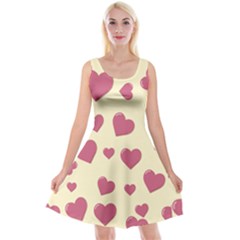 Valentine Flat Love Hearts Design Romantic Reversible Velvet Sleeveless Dress by Amaryn4rt