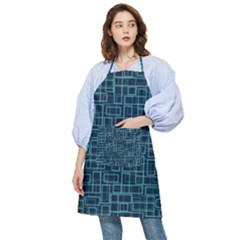 Abstract Illustration Background Rectangles Pattern Pocket Apron by Amaryn4rt