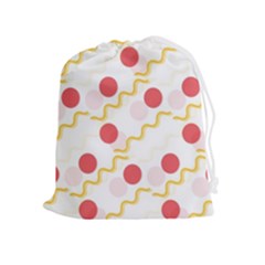 Illustration Abstract Line Pattern Dot Lines Decorative Drawstring Pouch (xl) by Amaryn4rt