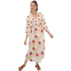 Illustration Abstract Line Pattern Dot Lines Decorative Grecian Style  Maxi Dress by Amaryn4rt