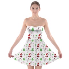 Santa Claus Snowman Christmas Xmas Strapless Bra Top Dress by Amaryn4rt