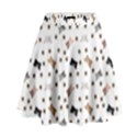 Illustration Cartoon Cat Paw Background Pattern Cute High Waist Skirt View1