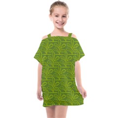 Oak Tree Nature Ongoing Pattern Kids  One Piece Chiffon Dress by Mariart
