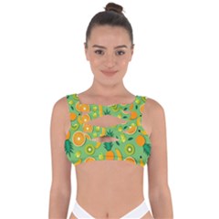 Fruit Tropical Pattern Design Art Bandaged Up Bikini Top by danenraven