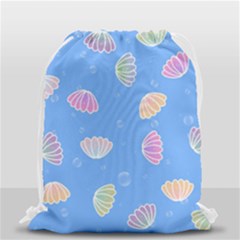 Illustration Seashell Clam Pattern Art Design Drawstring Bag (small) by danenraven