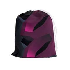 Hexagon Geometric Art Design Drawstring Pouch (xl) by danenraven