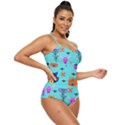 Illustration Design Gardening Texture Retro Full Coverage Swimsuit View3
