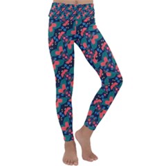 Illustration Tile Pattern Patchwork Kids  Lightweight Velour Classic Yoga Leggings by danenraven