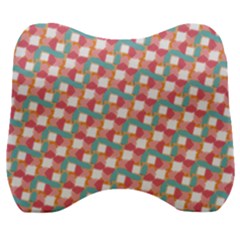 Patchwork Pastel Pattern Art Velour Head Support Cushion by danenraven