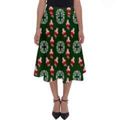 Xmas Christmas Background Perfect Length Midi Skirt by danenraven