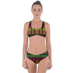 Illustration Background Pattern Texture Design Criss Cross Bikini Set by danenraven