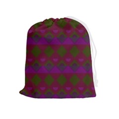 Illustration Argyle Pattern Argyle Background Drawstring Pouch (xl) by danenraven