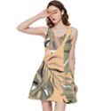 Leaves Monstera Picture Print Pattern Inside Out Racerback Dress View3