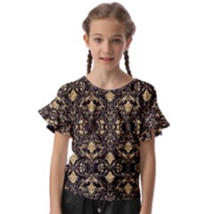 Vintage Batik Art Architecture Pattern Kids  Cut Out Flutter Sleeves by Ravend