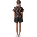 Vintage Batik Art Architecture Pattern Kids  Cut Out Flutter Sleeves View2